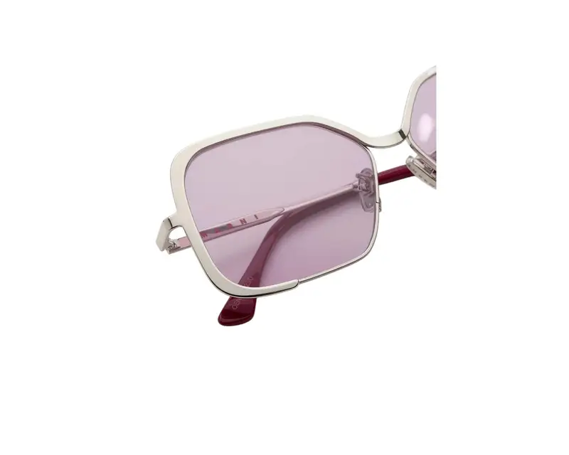 Marni Unisex Unila Valley cod.colore Silver Mauve OEN Occhiali da sole Metallo Argento Viola Squadrata Normale miniatura 2