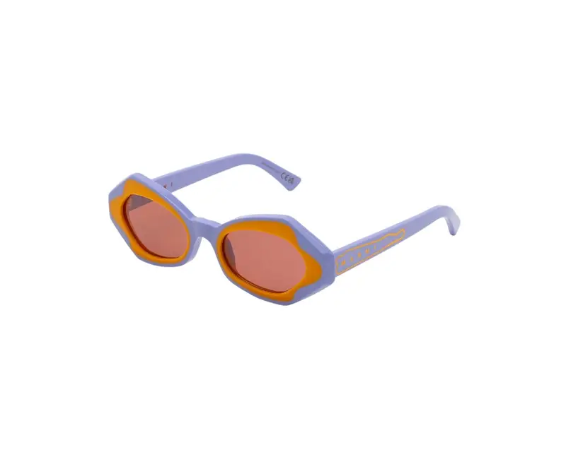 Marni Unisex Unlahand Lilac D7V Occhiali da sole Acetato Viola Rosso Rotonda Normale