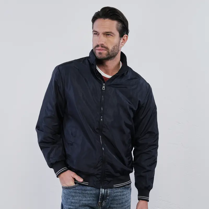 Giacca blu da uomo modello bomber