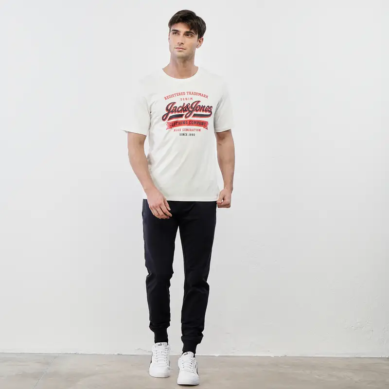 Pantaloni blu sportivi con tasche e coulisse