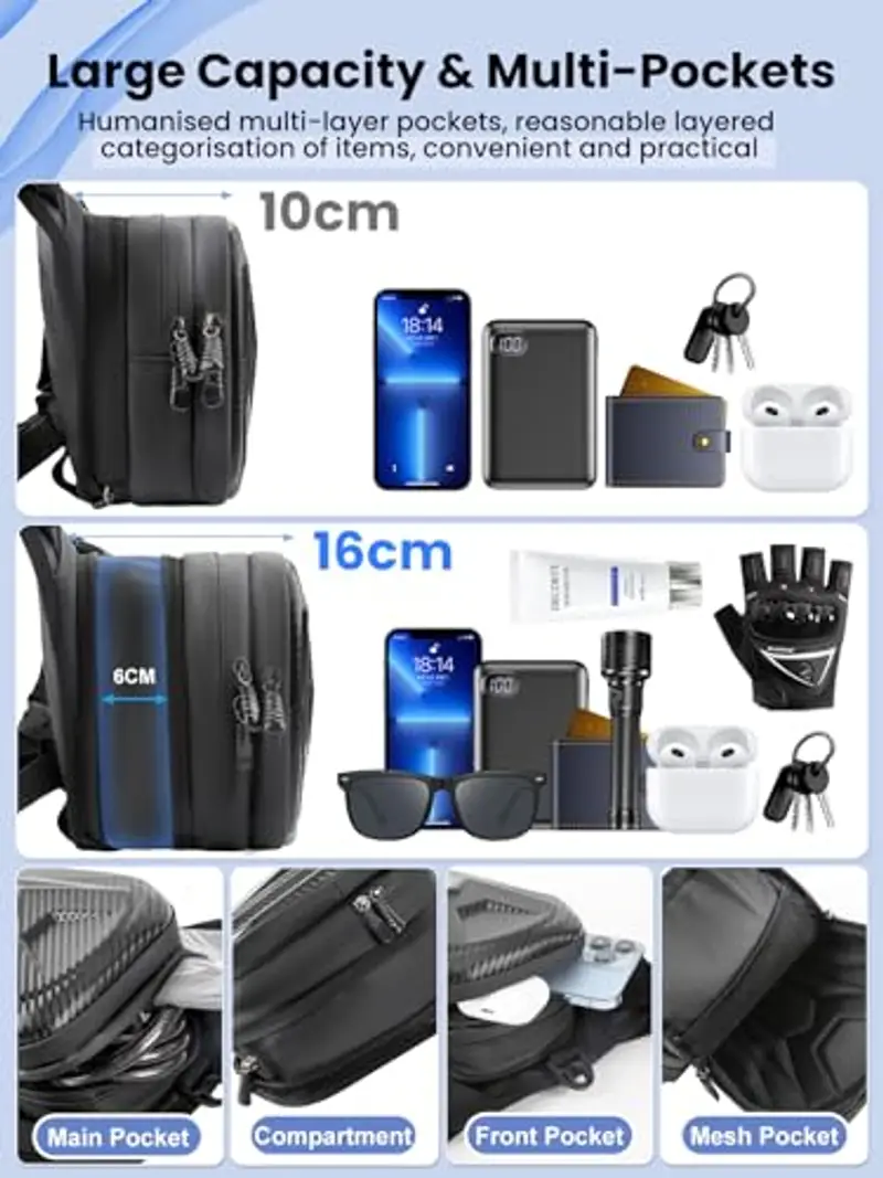 KEEPIFY Marsupio Uomo Nero 2099423 miniatura 3