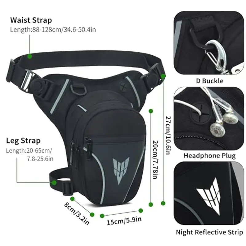 YINGLANG Marsupio Uomo Nero 786890 miniatura 2