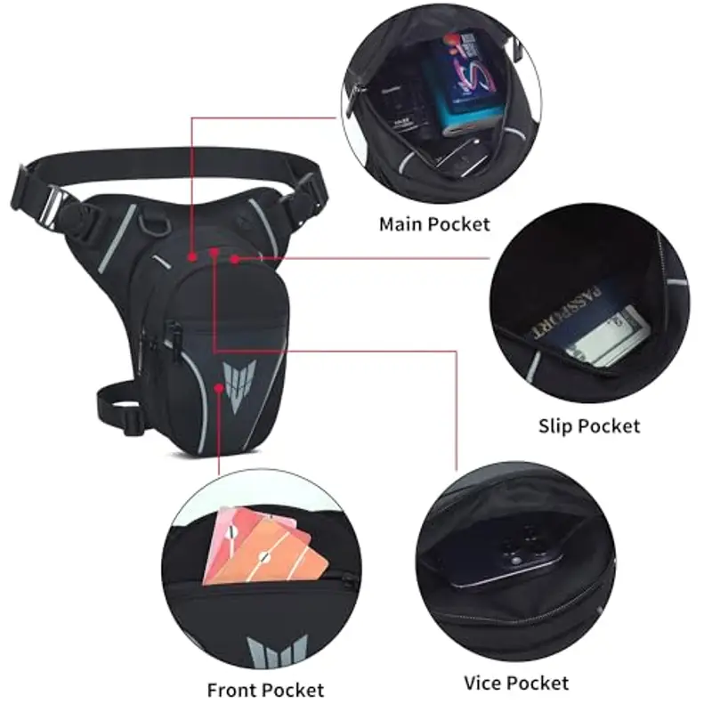 YINGLANG Marsupio Uomo Nero 786890 miniatura 3