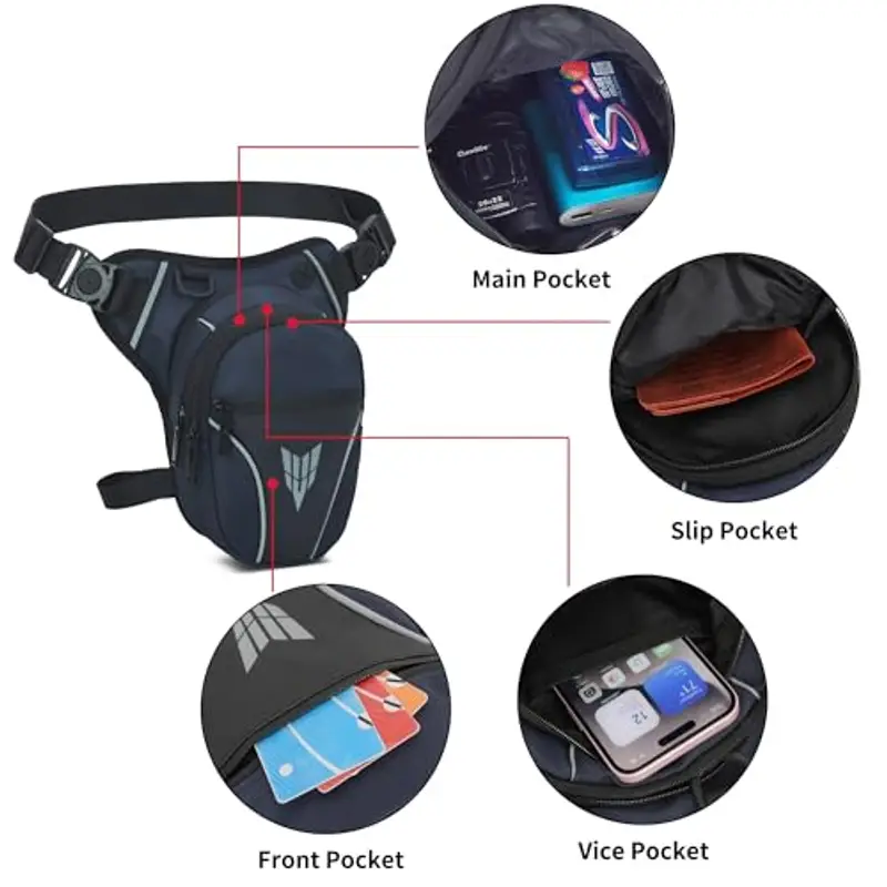 YINGLANG Marsupio Uomo Blu 1601626 miniatura 3