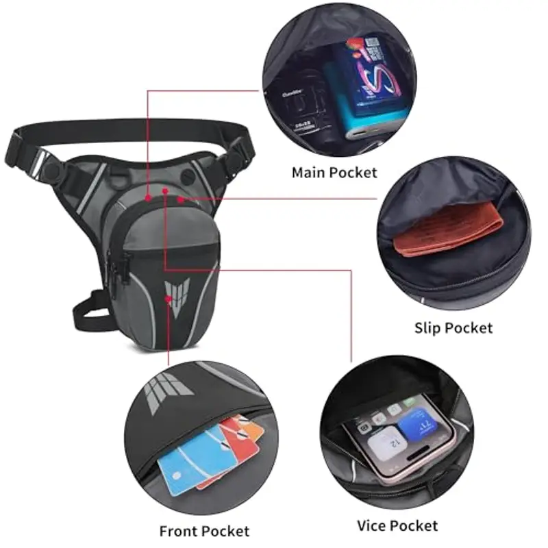 YINGLANG Marsupio Uomo Grigio 1601624 miniatura 3