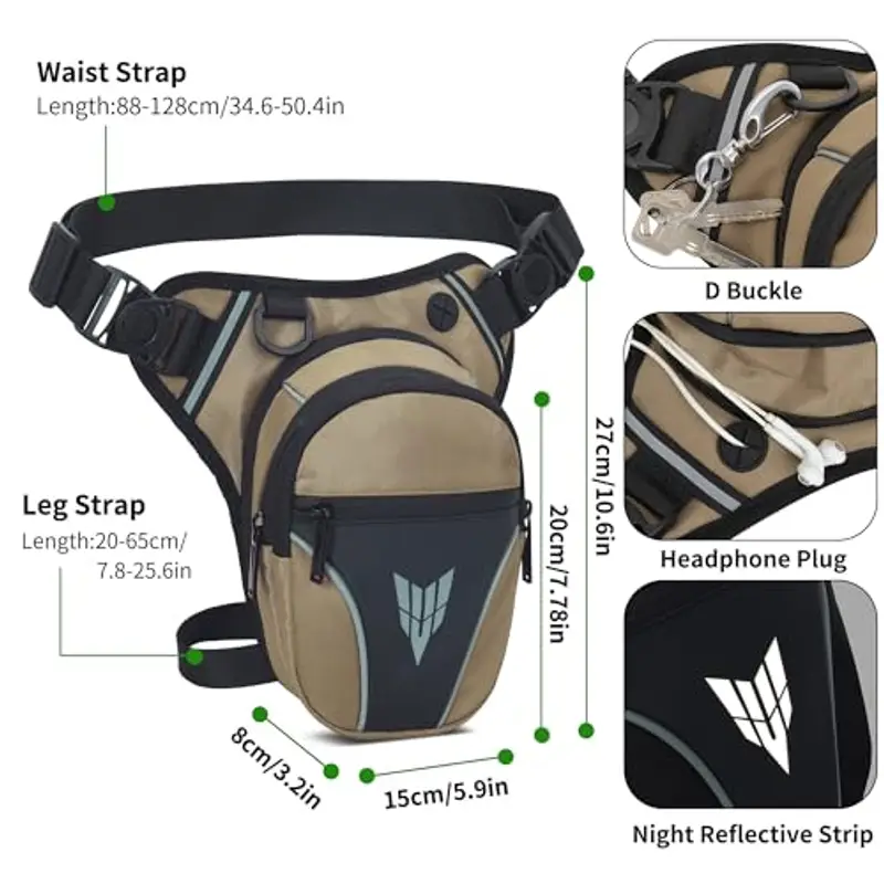 YINGLANG Marsupio Uomo Marrone 1601625 miniatura 2