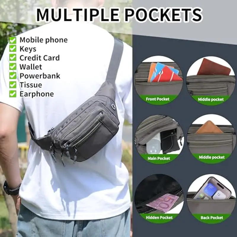 IHIGOGOFA Marsupio Donna Grigio 1917117 miniatura 2