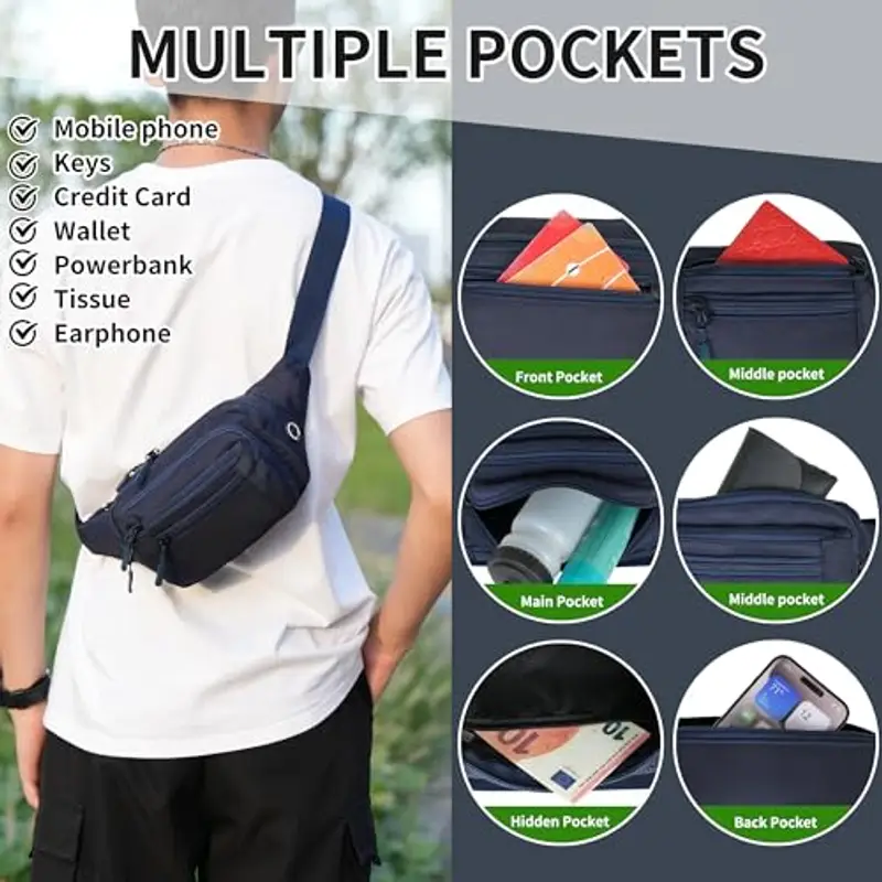 IHIGOGOFA Marsupio Uomo Blu 1917120 miniatura 2