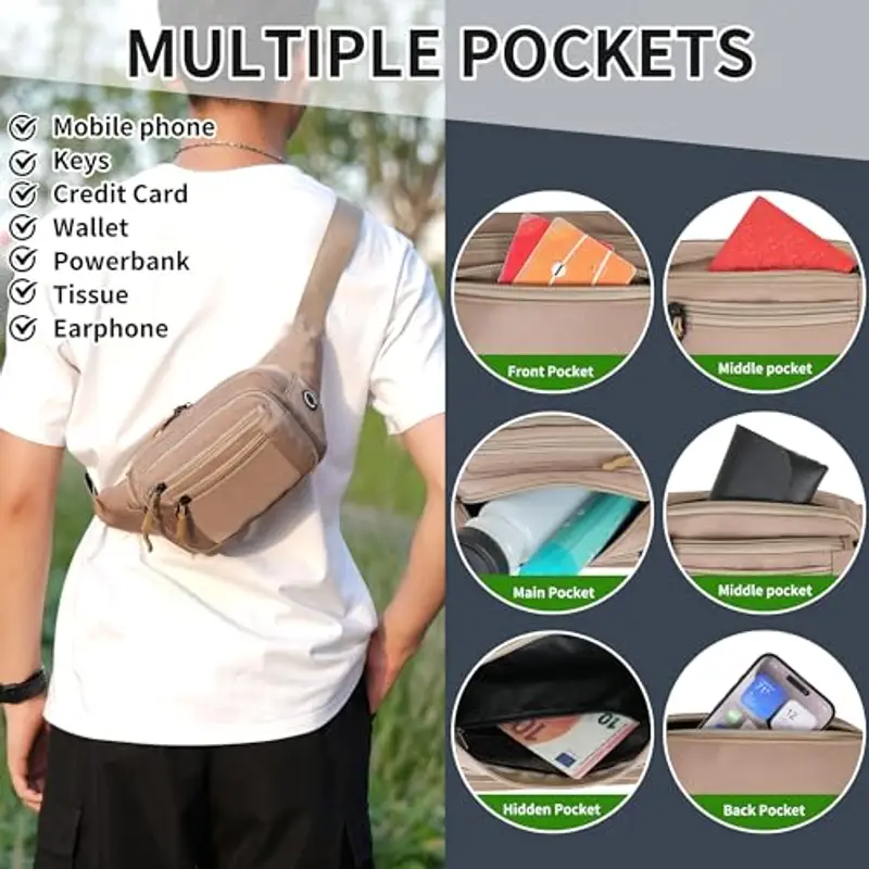 IHIGOGOFA Marsupio Uomo Multicolore 1917118 miniatura 2