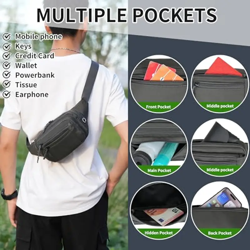 IHIGOGOFA Marsupio Uomo Grigio 1917113 miniatura 2