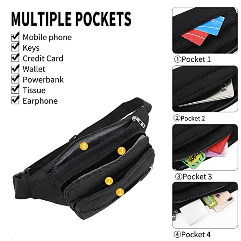 IHIGOGOFA Marsupio Uomo Nero 1214626 miniatura 2