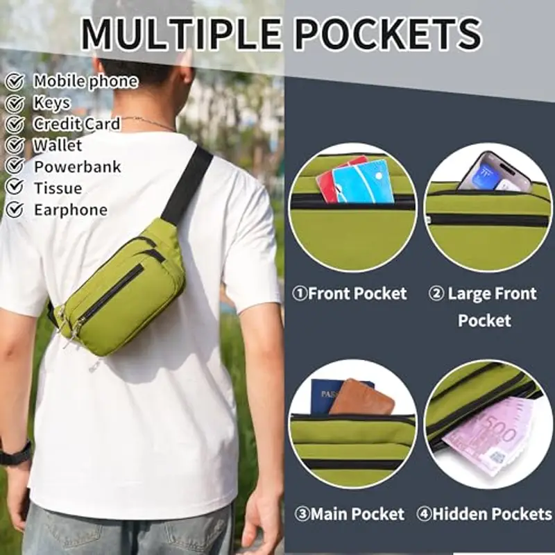 IHIGOGOFA Marsupio Donna Verde 1599342 miniatura 2