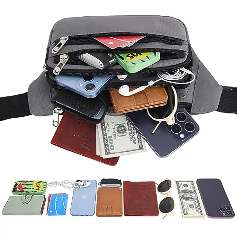 IHIGOGOFA Marsupio Uomo Grigio 1599343 miniatura 3