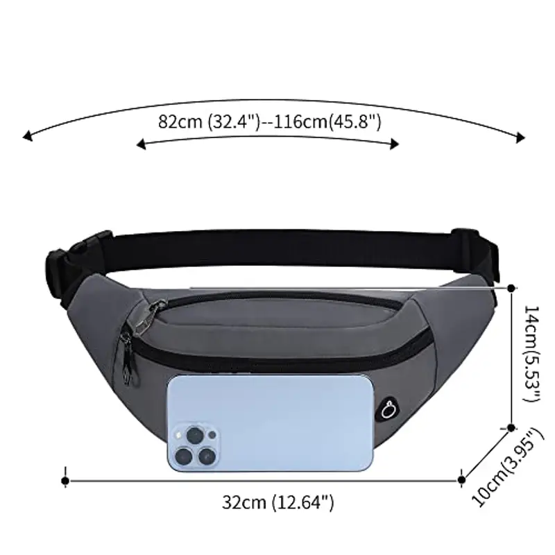 JAZUX Marsupio Uomo Grigio 2099470 miniatura 2