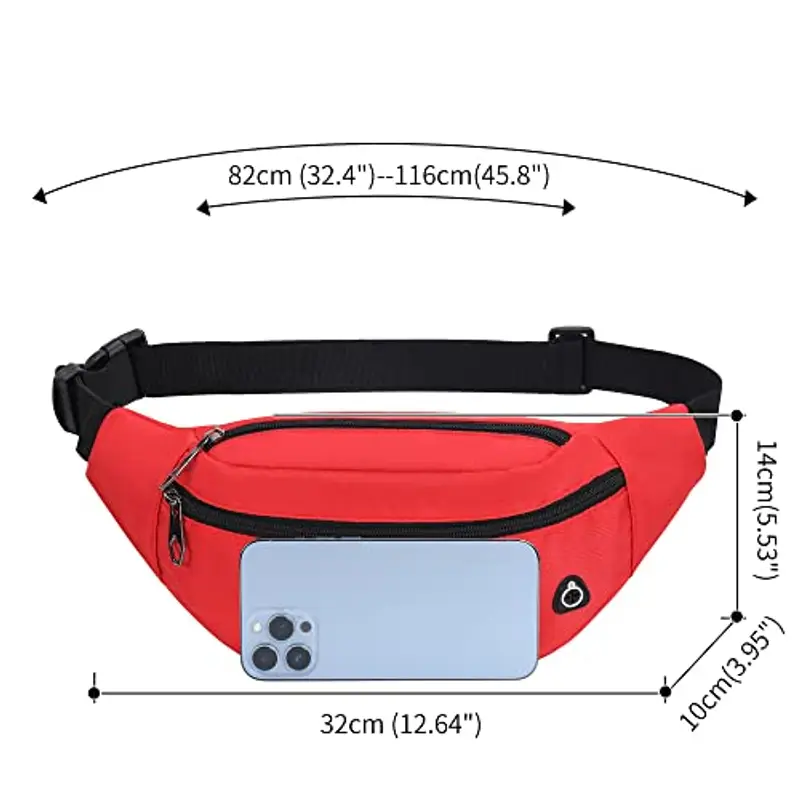 JAZUX Marsupio Uomo Rosso 2099474 miniatura 2