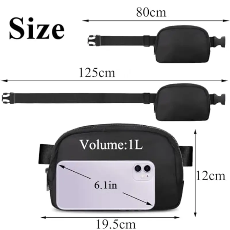 ANPTER Marsupio Uomo Nero 786835 miniatura 3