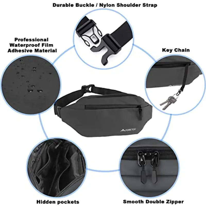 FORETOY Marsupio Donna Grigio 2150508 miniatura 3