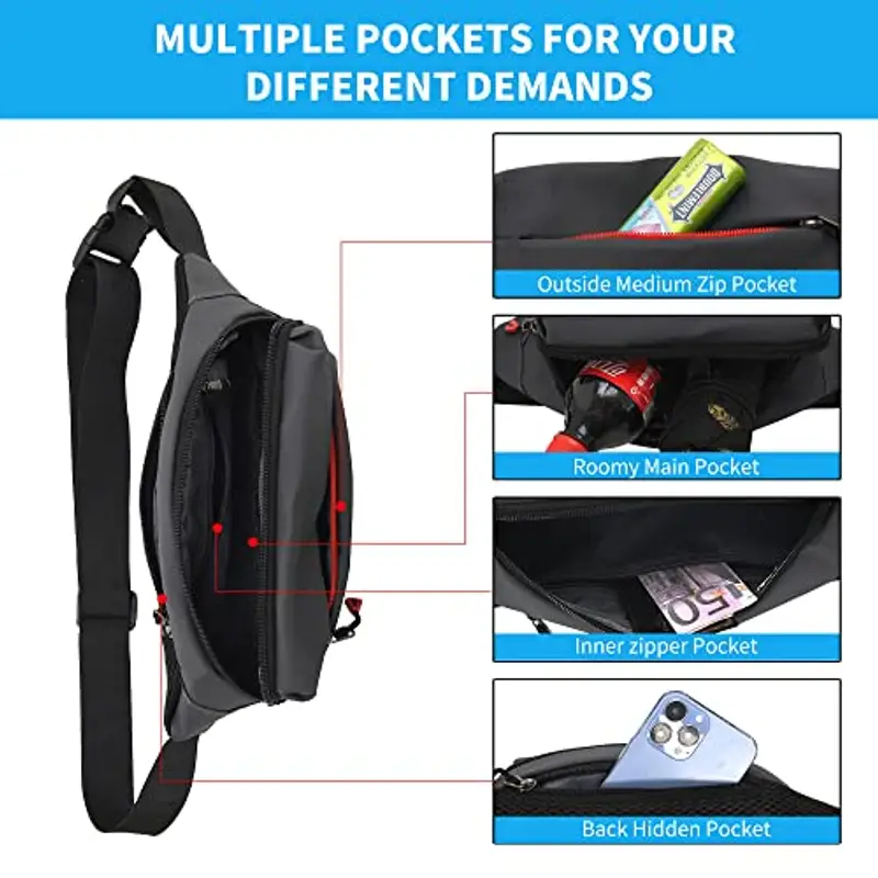 TESELOR Marsupio Uomo Nero 2302478 miniatura 2