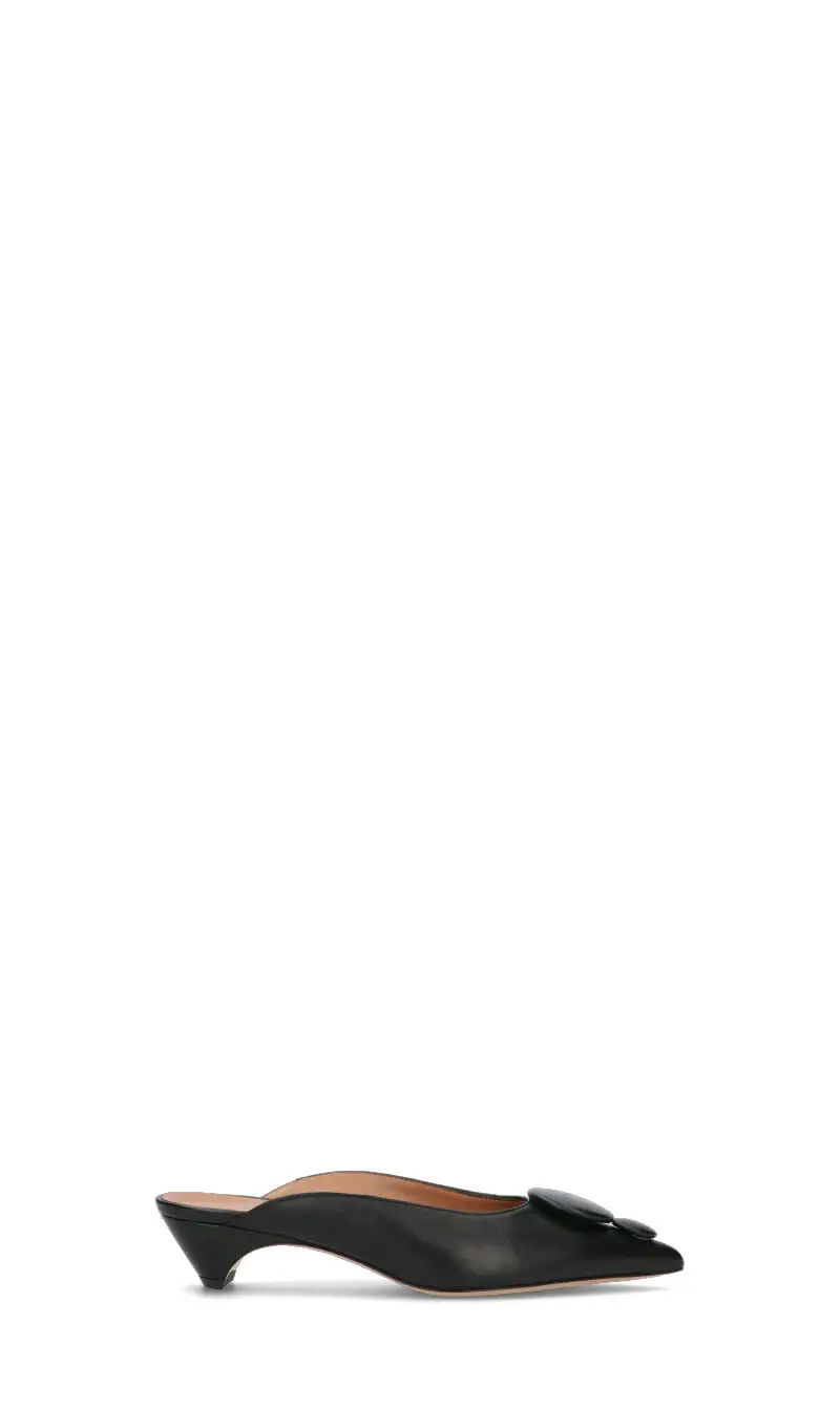 Sabot donna nera in pelle Vario