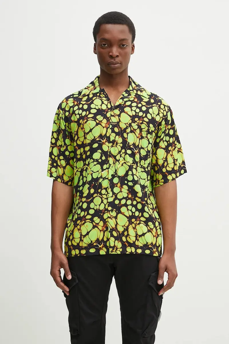 camicia Hawaiian uomo colore verde 404WS24416