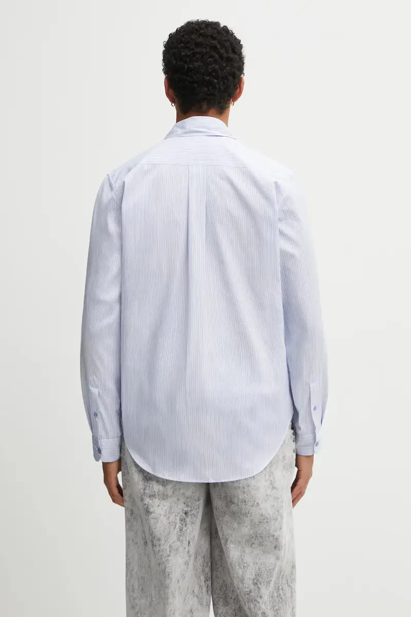 camicia in cotone Classic uomo colore blu 401WS18531 miniatura 3