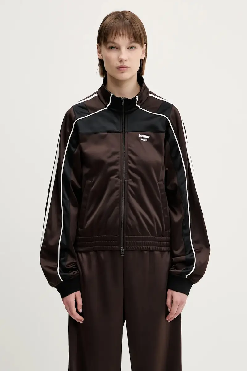 felpa Shrunken Track donna colore marrone 137JT12700