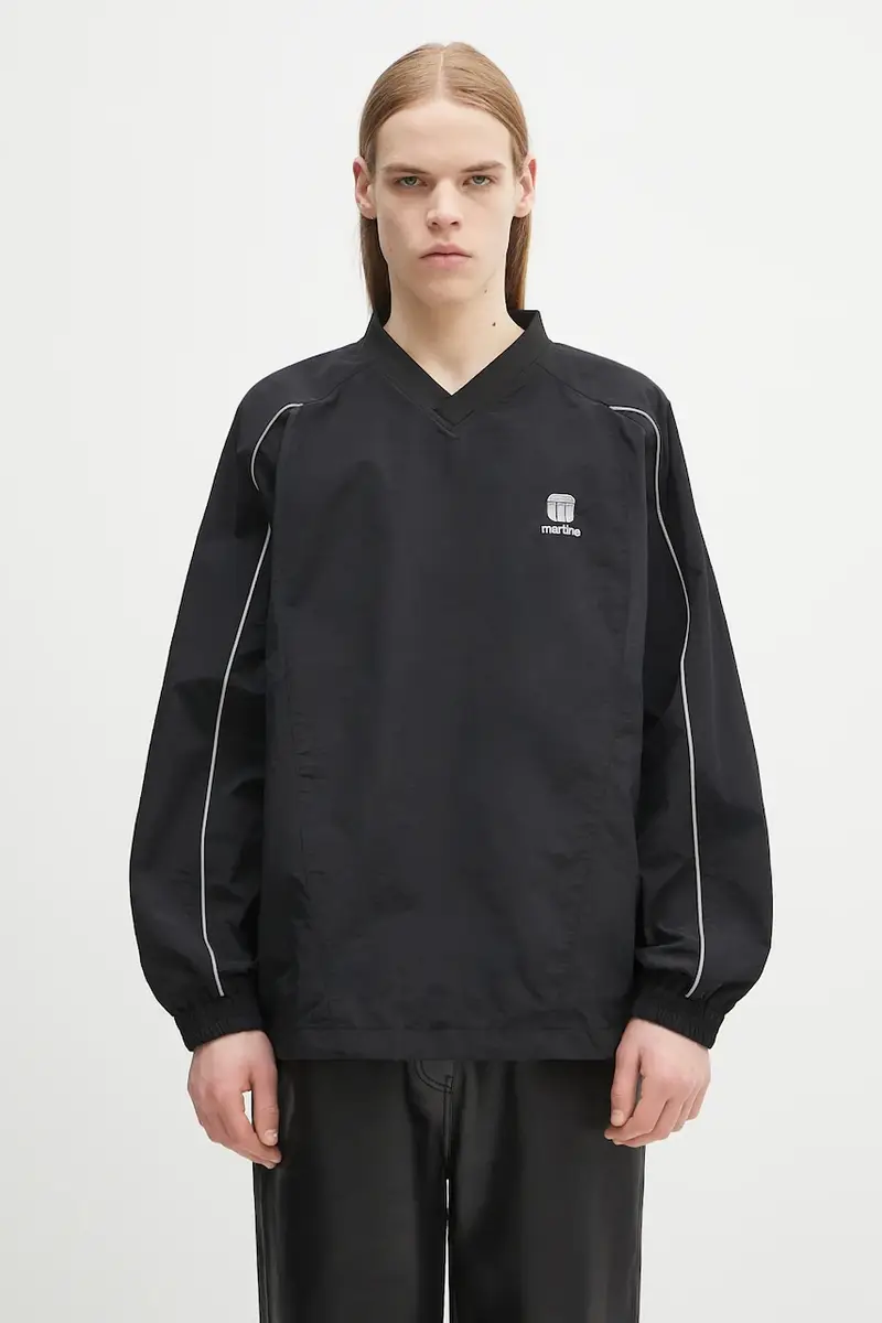 felpa Sports colore nero con applicazione 136WP01001