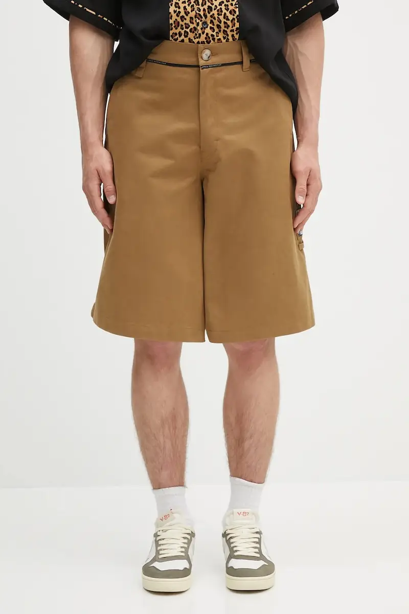 pantaloncini in cotone Twisted Skate colore verde 841WP02707