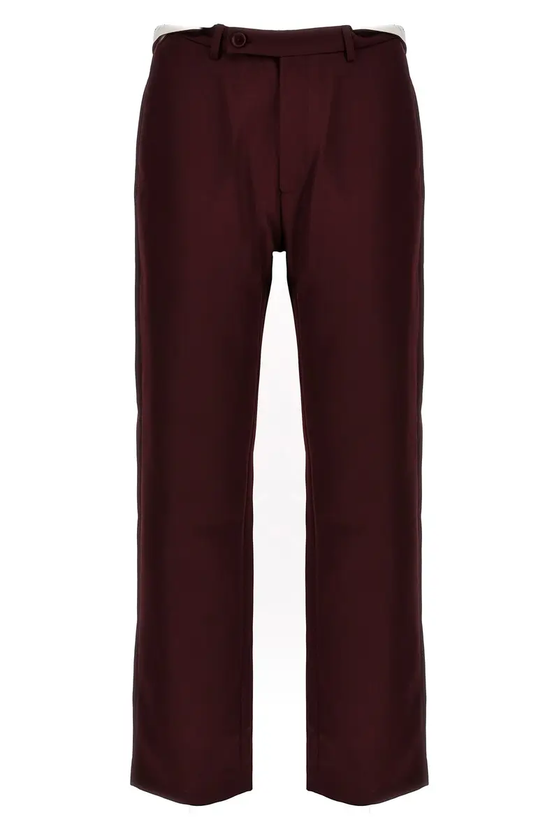 Pantalone Rolled Waistband Tailored Bordeaux
