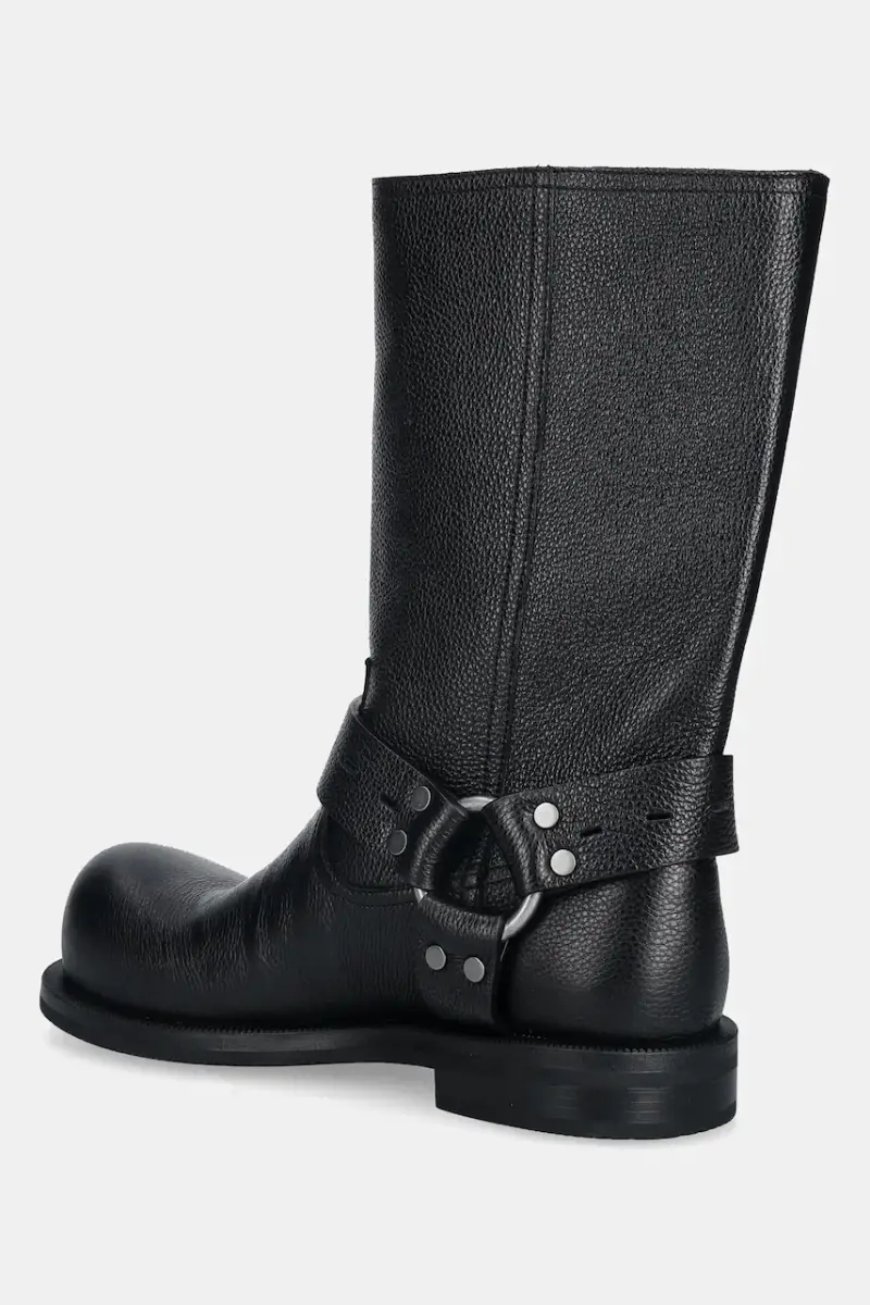 stivaletti alla caviglia in pelle O Ring Moto Boot colore nero 1076LP21001 miniatura 3
