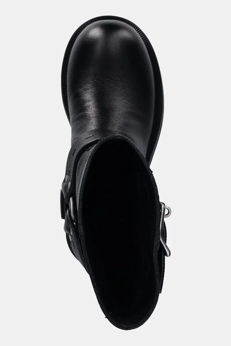 stivaletti alla caviglia in pelle O Ring Moto Boot colore nero 1076LP21001 miniatura 4