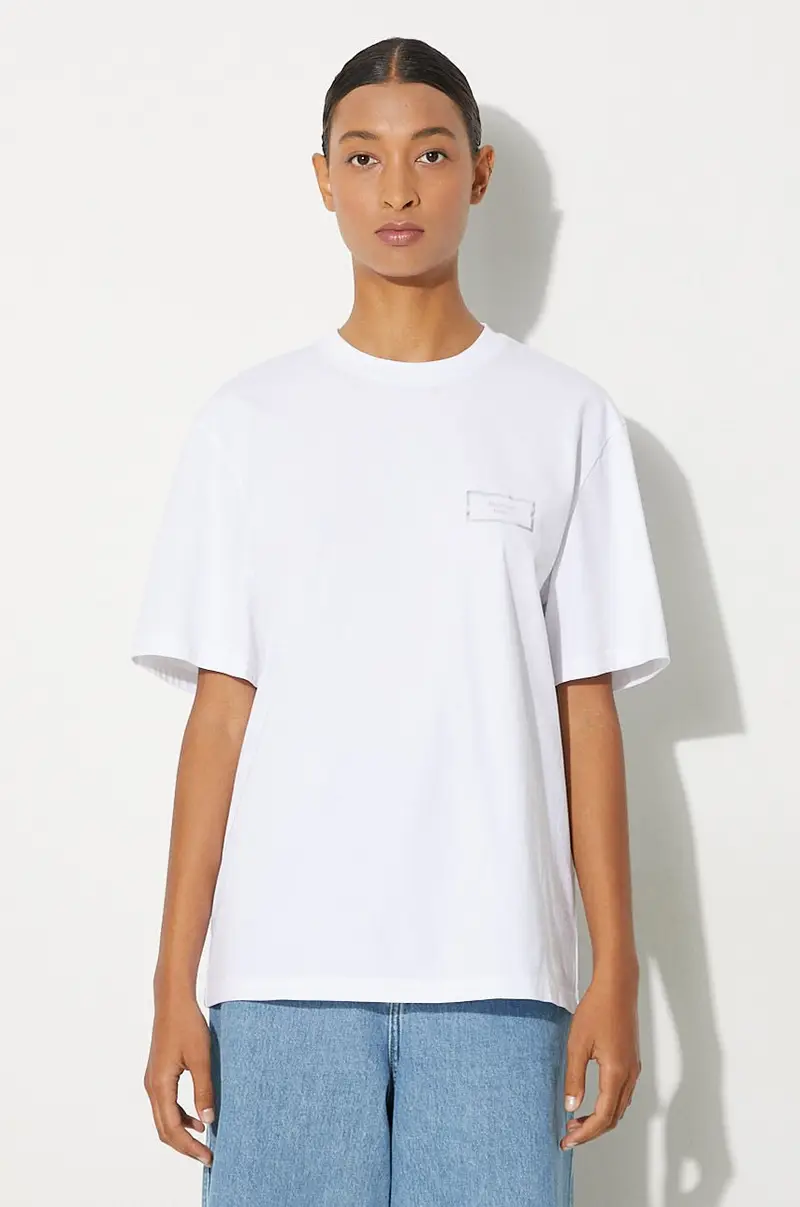 t-shirt in cotone Classic T-Shirt colore bianco 603JE01000B