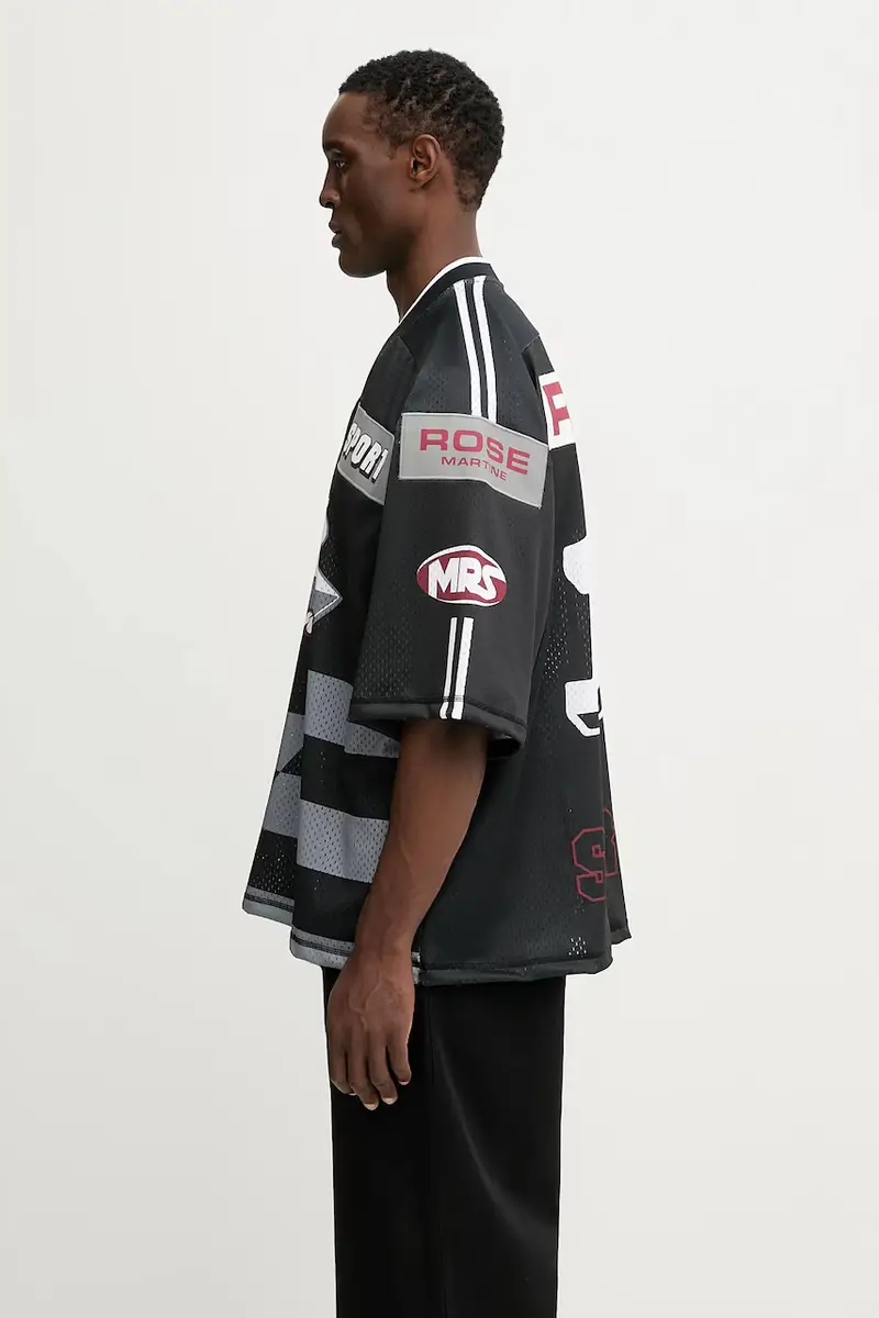 t-shirt Oversized Hockey Top colore nero 129JT10009 miniatura 3