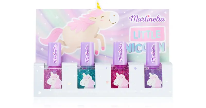Little Unicorn set di smalti per unghie per bambini rosa, Blue, viola, fucsia 4 pezzi