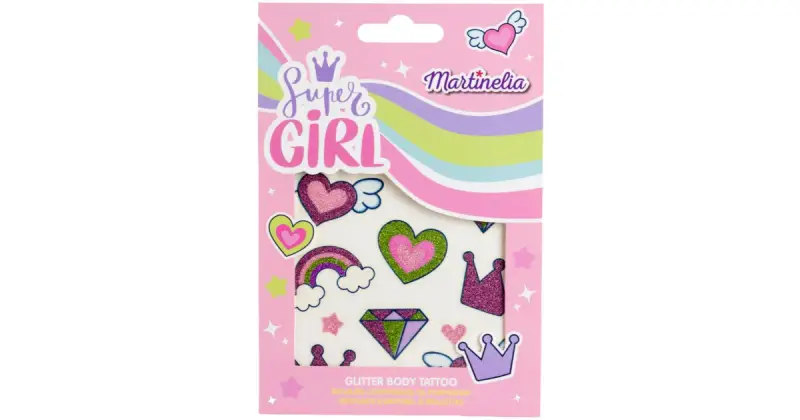 Super Girl Glitter tatuaggio corpo per bambini