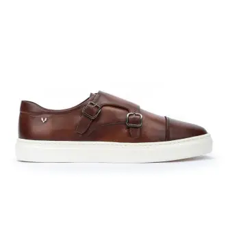 per uomo 1659-2778L Sneakers in pelle marrone Rawson (43), Basso, Fibbia, Casual