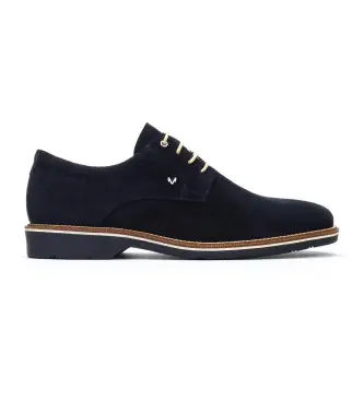 per uomo 1689-2889X Scarpe in pelle blu navy Watford (40), Basso, Stringhe, Casual, Classico