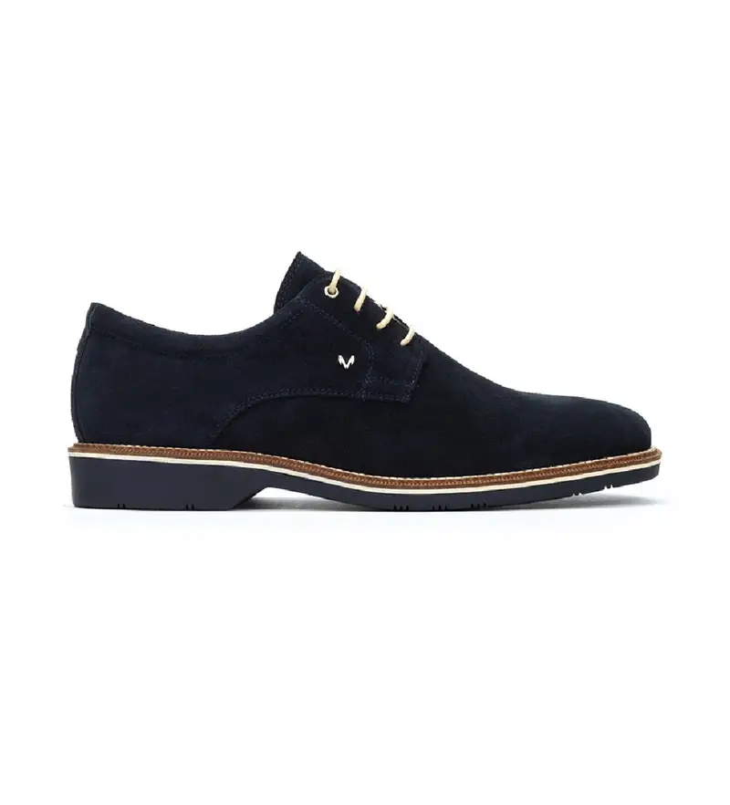 per uomo 1689-2889X Scarpe in pelle con lacci blu navy Watford (39), Basso, Stringhe, Casual