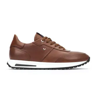 per uomo 1741-2930C Sneakers Hanbury in pelle marrone (41), Basso, Stringhe, Casual