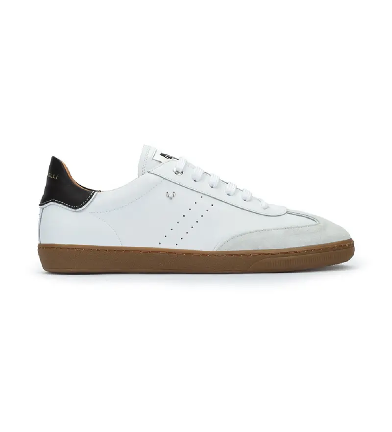 per uomo. 1756-2960W1 Sneakers in pelle bianca Vesey (40), Bianco, Basso, Stringhe, Casual