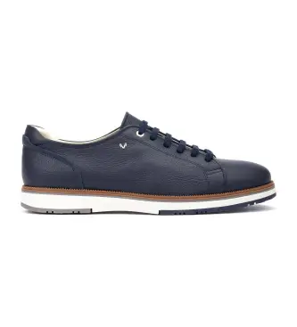 per uomo C003-2971B Sneakers Fulton in pelle blu navy (40), Basso, Stringhe, Casual