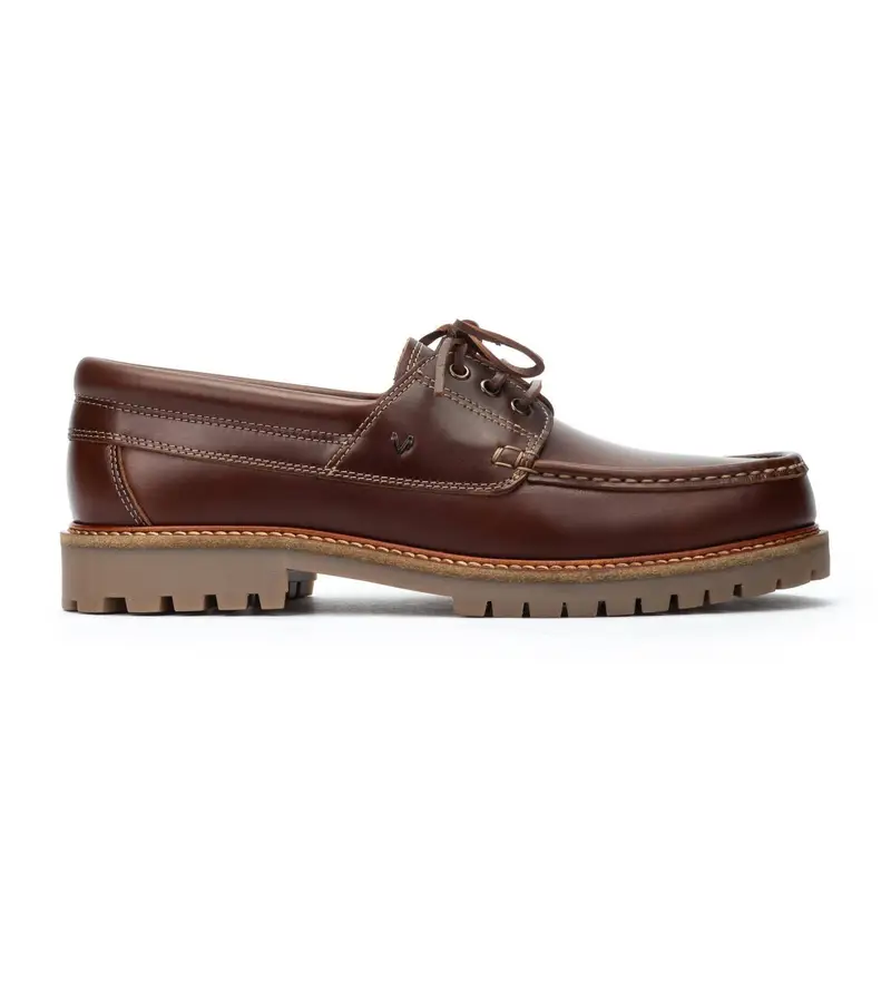 per uomo C014-2980PY Scarpe da barca in pelle marrone Glenmore (40), Basso, Stringhe, Casual, Classico