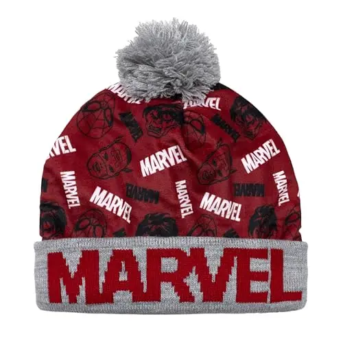 Marvel Avengers - Cappello Invernale con PON PON per Bambini