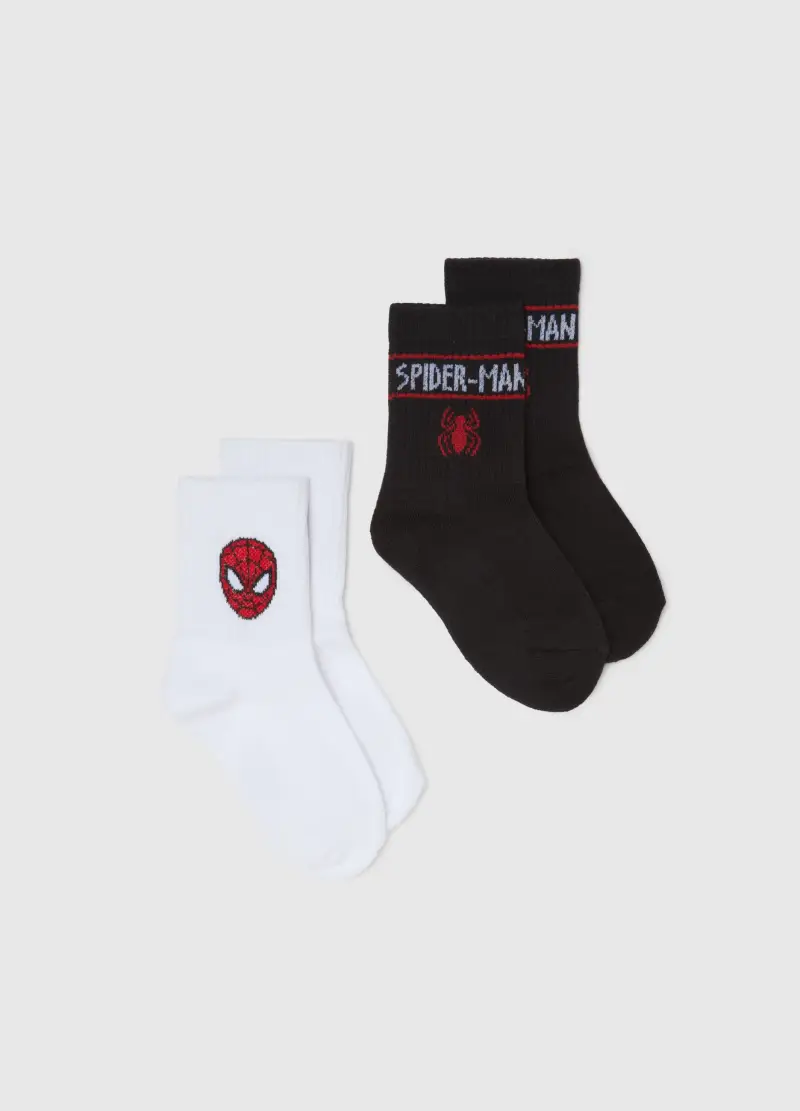 Bipack Di Calze Da Neonato In Misto Cotone Con Stampa Spider-man, Bambino, Multicolor