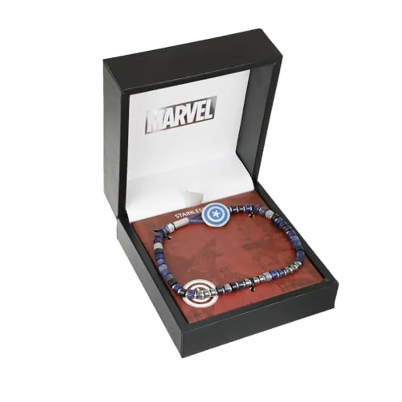 Marvel Braccialetto Acciaio Inossidabile con Scudo di Captain America, 18 cm, per Bambini miniatura 2