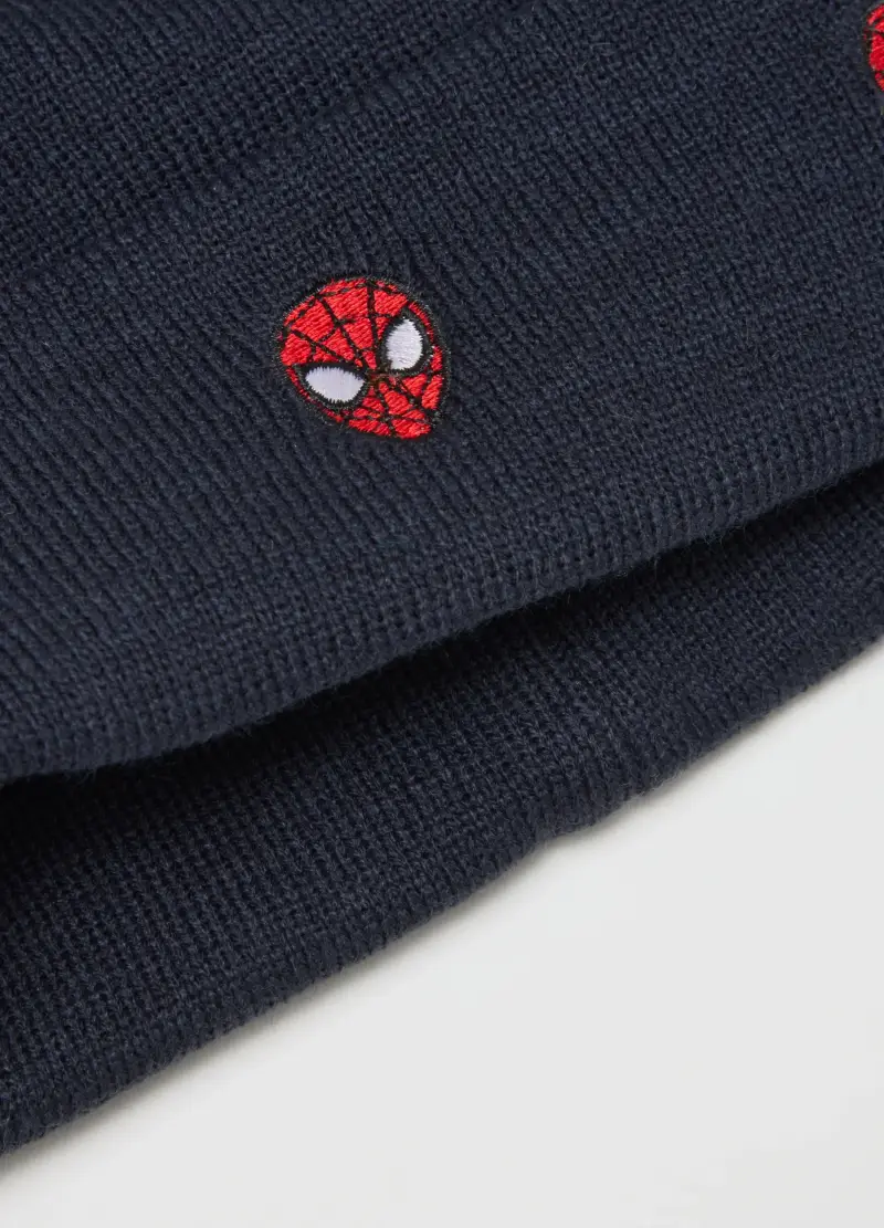 Cappello Blu In Maglia Lavorata, Bambino, Nero miniatura 2