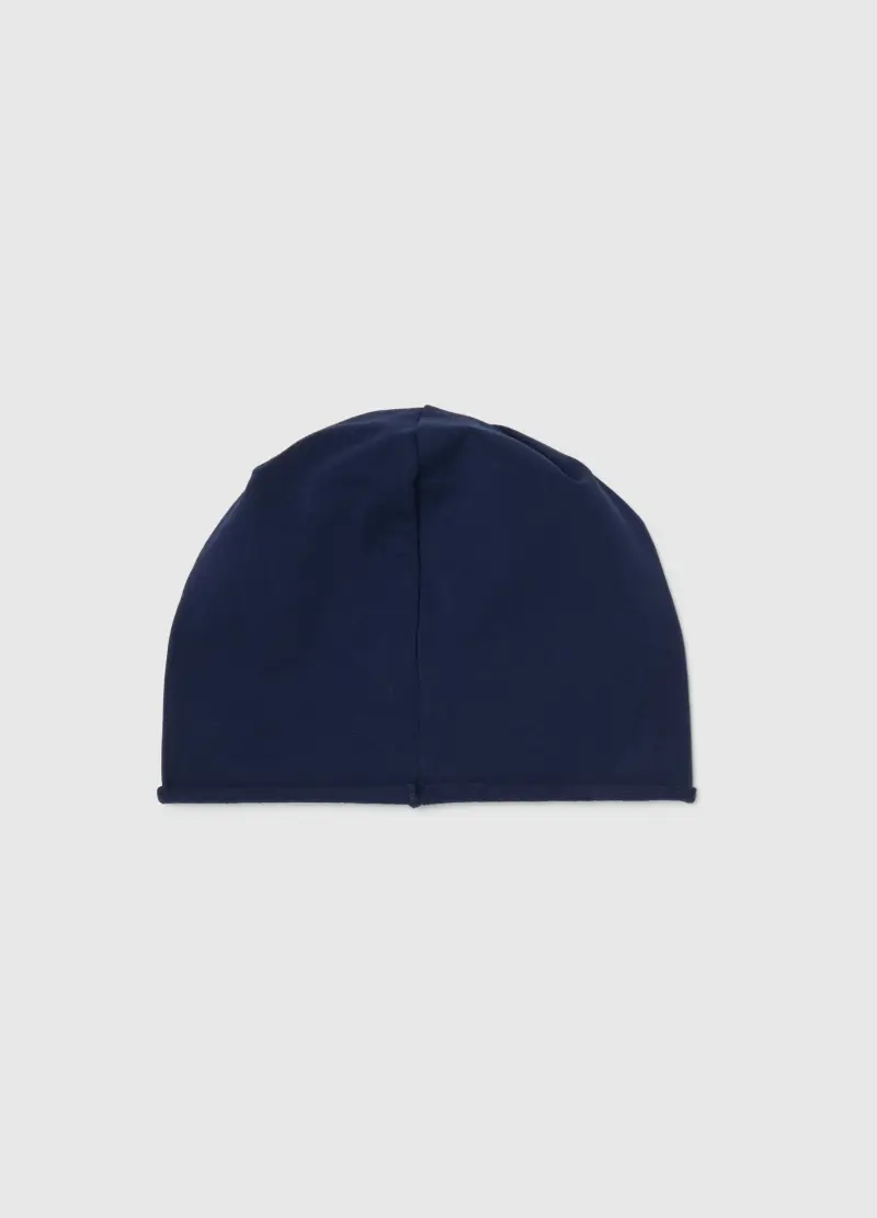 Cappello In Cotone Elasticizzato Blu Da Bambino Regular Fit Con Logo, Blu miniatura 2