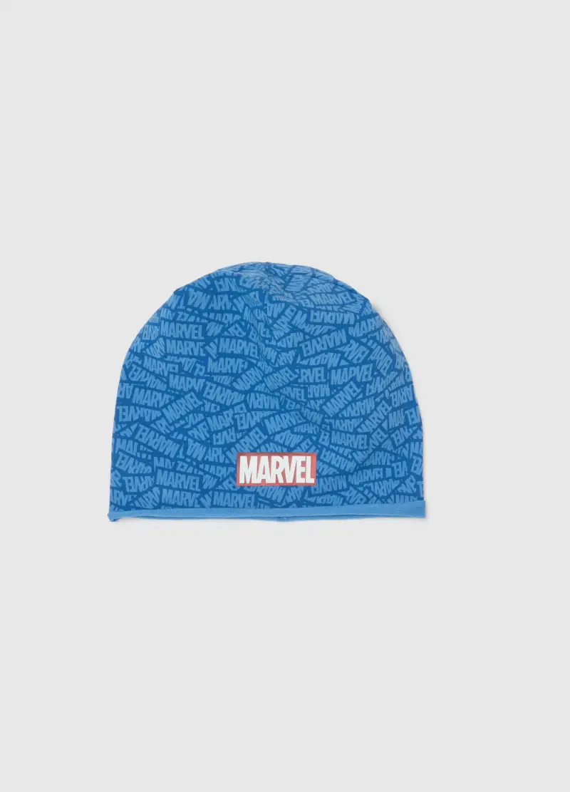 Cappello In Cotone Elasticizzato Multicolor Da Bambino Con Logo Marvel, Multicolor