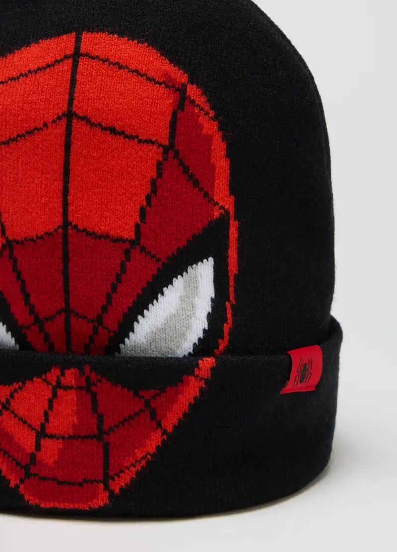 Cappello Nero Beanie Con Spider-man, Bambino, Nero miniatura 3
