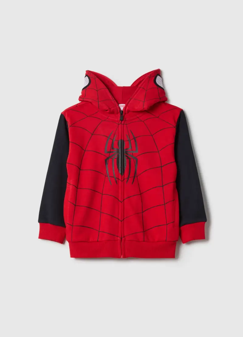 Felpa In Misto Cotone Multicolor Da Bambino Regular Fit Spider-man, Multicolor